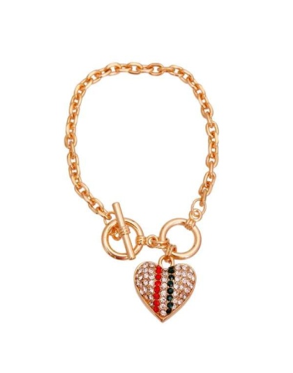 Gold Chain GG Heart Necklace - Large