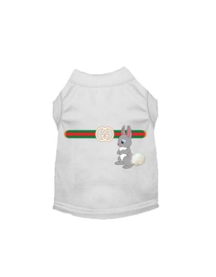 WHITE - Gucchewi Bunny- Dog Shirt - X Small