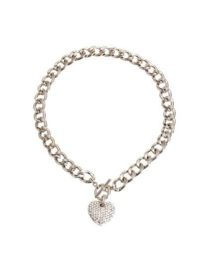 Silver - Heart Toggle Necklace