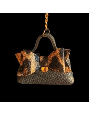 Leopard Faux Fur Pickup Bag - Small