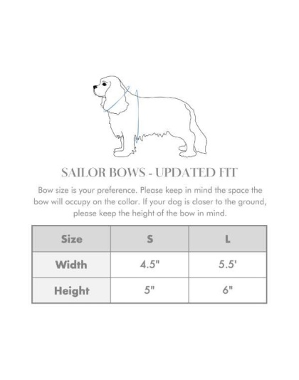French Lavender Ink Blot Sailor Dog Bow - Standard