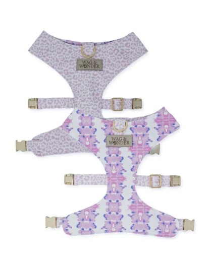French Lavender Reversible Dog Harness - XS