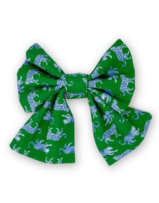Leopard Parade Sailor Dog Bow - Standard