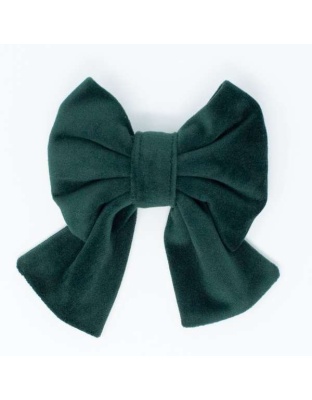 Limited Edition Velvet Evergreen Sailor Dog Bow - Standard