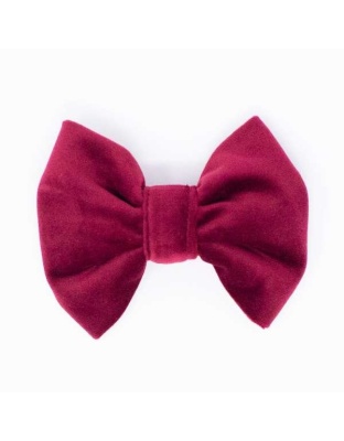 Limited Edition Velvet Mulberry Classic Dog Bow Tie - Large