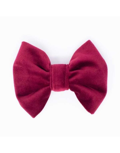 Limited Edition Velvet Mulberry Classic Dog Bow Tie - Large