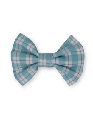 Seaside Plaid Classic Dog Bow Tie - Large