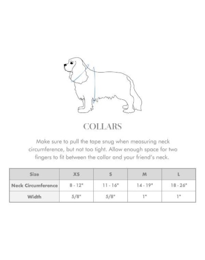Seaside Plaid Classic Dog Collar - XS
