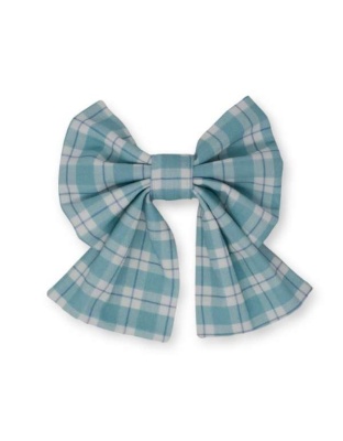 Seaside Plaid Sailor Dog Bow - Standard