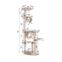 74 " H Real Wood Cat Tree With Cured Sisal Posts A7463