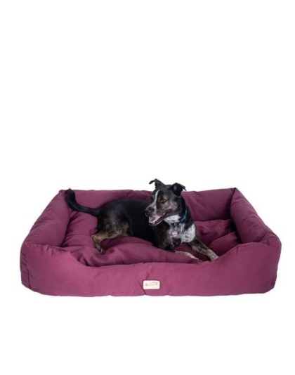 Armarkat Bolstered Dog Bed, Burgundy,In M/L/XL 3 Sizes - L