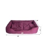 Armarkat Bolstered Dog Bed, Burgundy,In M/L/XL 3 Sizes - L