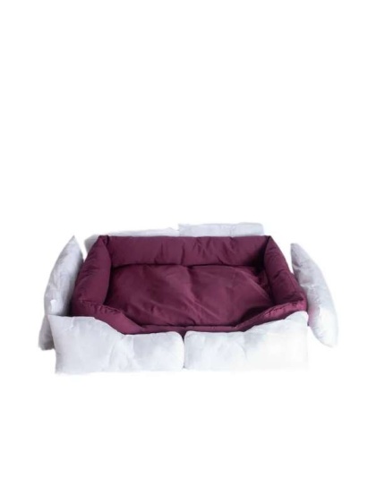 Armarkat Bolstered Dog Bed, Burgundy,In M/L/XL 3 Sizes - L