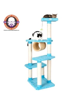 Armarkat Cat Climber, Real Wood Cat Junggle Tree Skyblue