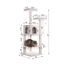 Armarkat Ivory 57" High Cat tree, Fleece Covered Cat Climber