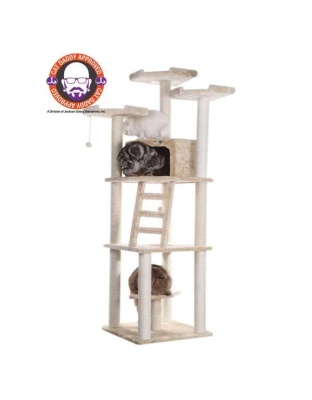 Armarkat Multi-function Real WOOD Cat Tower Beige