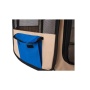 Armarkat Portable Pet Playpen In Blue and Beige Combo