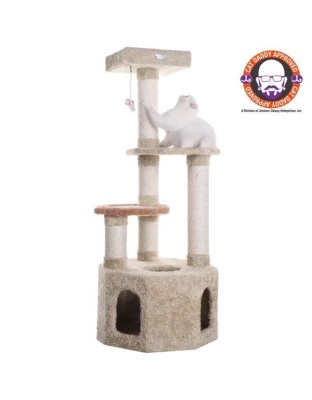 Armarkat X5703 Carpet Cat Furniture Real Wood Cat Condo