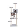 GleePet 74-Inch Real Wood Cat Tree W Seven Levels Gray
