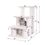 Real Wood 3 Step Cat Step Stairs Ramp,  25" Dogs Climber