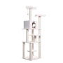 Real Wood B7801 Classic Cat Tree In Ivory 6 Levels Playhouse