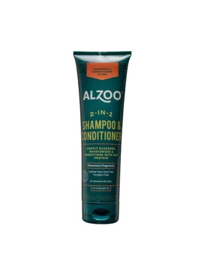 ALZOO Plant-Based 2-in-1 Shampoo with Conditioner for Dogs, 8oz