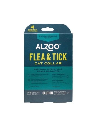 ALZOO Plant-Based Flea & Tick Collar Cat - One Size Fits All