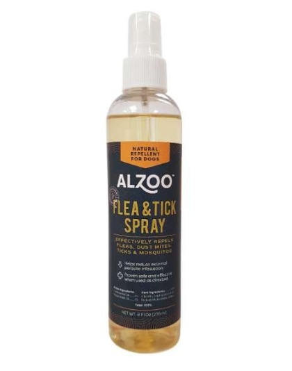 ALZOO Plant-Based Flea and Tick Repellent Spray for Dogs, 8oz