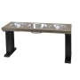 Black/Gray - Farmhouse 3 Bowl Elevated Regular Feeder -  16 Inch