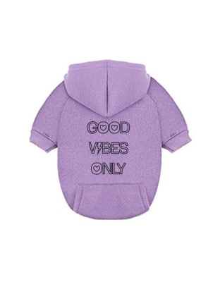 Good Vibes Only Lighting Bolt Dog Hoodie - X-Small:  0 - 2 lbs