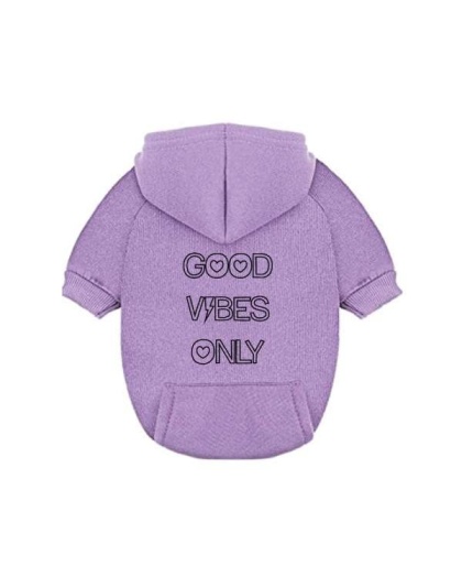 Good Vibes Only Lighting Bolt Dog Hoodie - X-Small:  0 - 2 lbs