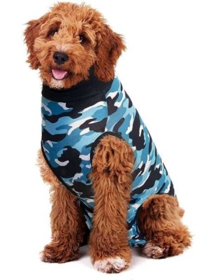 BLUE CAMO - Suitical Dog Recovery Suits - MED