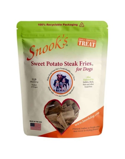 Sweet Potato Dog Steak Fries - Steak Fry shaped pieces - 5lb