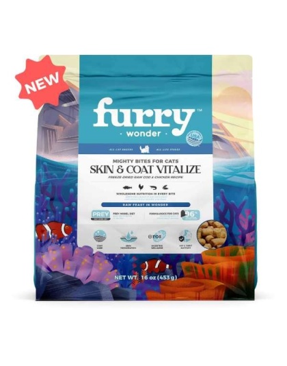 Skin&Coat Vitalize Freeze-Dried Raw Cod&Chicken Recipe for Cats - 16oz