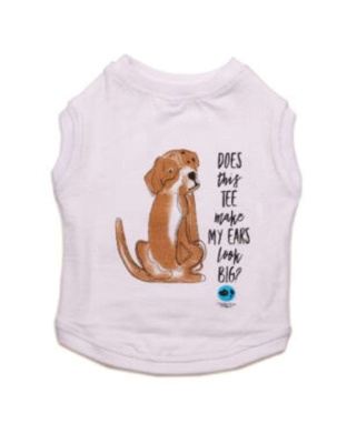 White - Does This Make My Ears Look Big Tee - Medium