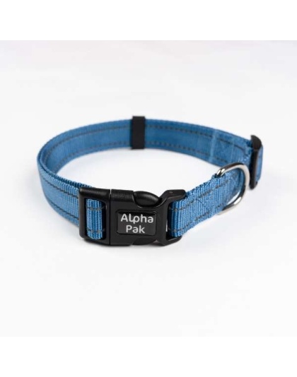 Jazz Blue  - Appalachian Jazz Blue Dog Collar - Medium 3/4in wide by 8