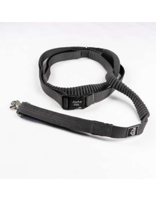 Cascades Graphite Stretchable Runner Dog Leash - 7 to 11 feet when stretched.