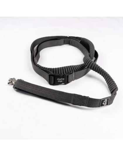 Cascades Graphite Stretchable Runner Dog Leash - 7 to 11 feet when stretched.