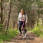 Cascades Plum Boysenberry Stretchable Runner Dog Leash - 6 to 10 feet when stretched.