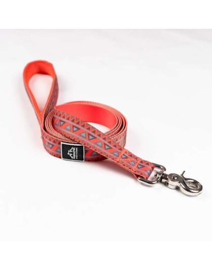 Natchez Pattern Flat Dog Leash - Small 5/8in. wide by 6ft. long