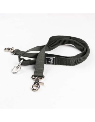 Teton Dark Gray Elastic Dog Leash Coupler - 20 to 30 inches when stretched