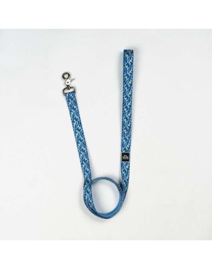 Tidal Pattern Flat Dog Leash - Small 5/8in. wide by 6ft. long