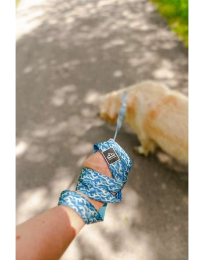 Tidal Pattern Flat Dog Leash - Small 5/8in. wide by 6ft. long