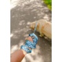 Tidal Pattern Flat Dog Leash - Small 5/8in. wide by 6ft. long