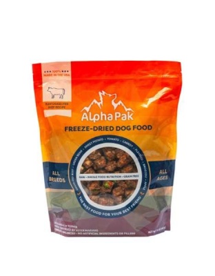 ALPHAPAK RAW FREEZE DRIED DOG FOOD 16 OZ