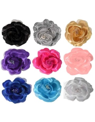 Turquoise - FL2001 | Pearl Rose Dog Pet Bow|Pets Ribbons