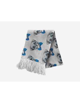 Smartie Pants Pug Luxury Turkish Scarves