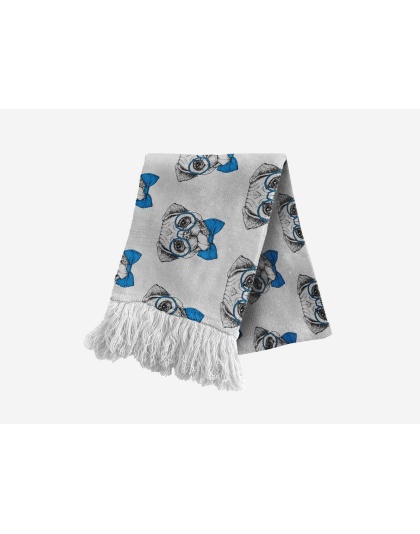Smartie Pants Pug Luxury Turkish Scarves