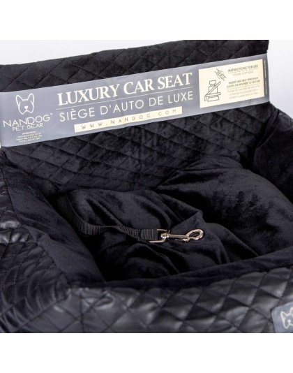 NANDOG Car Seat Quilted Vegan Leather BLACK