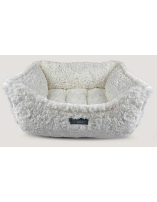 NANDOG Cloud Shaggy Reversible Pet Bed -IVORY